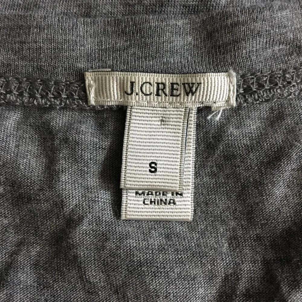J. crew crocheted lace white and grey top S